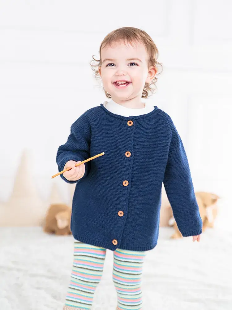 Baby Knitted Cardigan Set Pink Candy Color 0-4Y - Image 4
