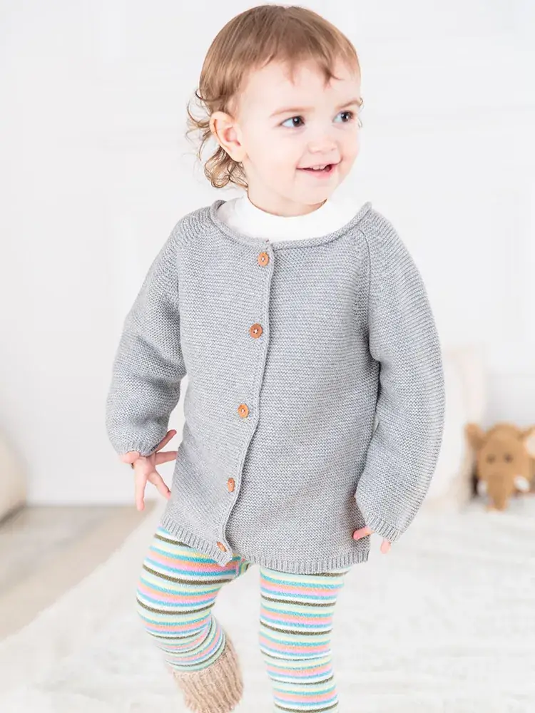 Baby Knitted Cardigan Set Pink Candy Color 0-4Y - Image 2