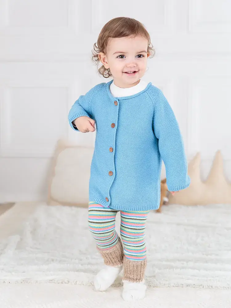 Baby Knitted Cardigan Set Pink Candy Color 0-4Y - Image 3