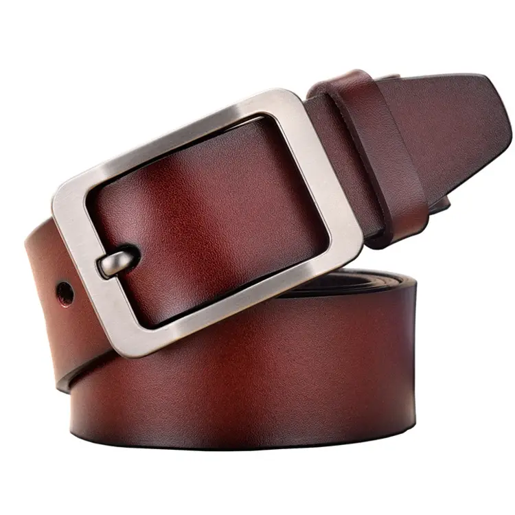 Men's Black Pin Buckle Belt Genuine Leather - Image 7