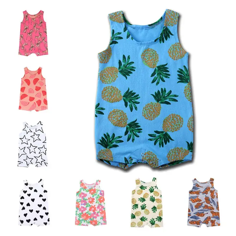 Baby Pineapple Sleeveless Romper for Newborn
