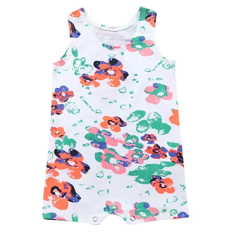 Baby Pineapple Sleeveless Romper for Newborn - Image 2
