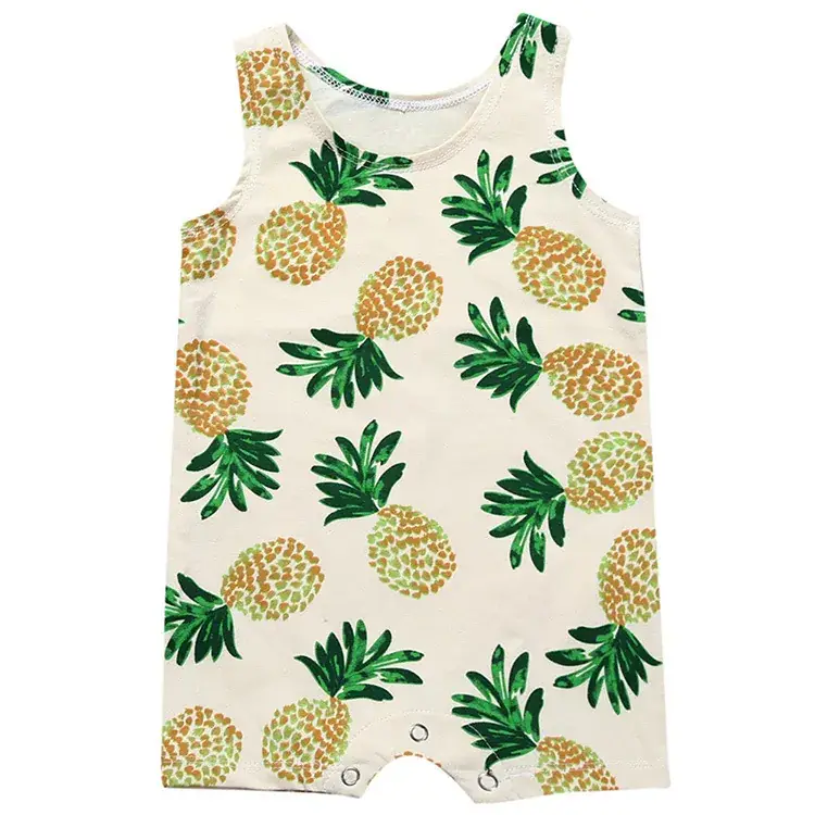 Baby Pineapple Sleeveless Romper for Newborn - Image 5