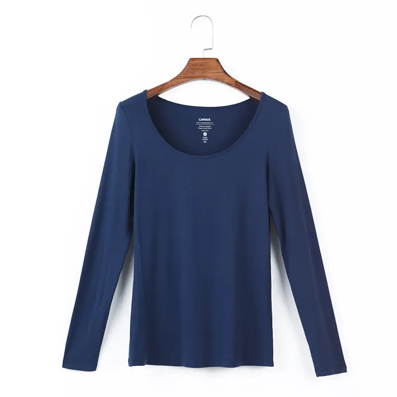 Women's Orange Long Sleeve T-Shirt Plus Size Modal - Image 5