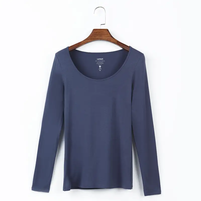 Women's Orange Long Sleeve T-Shirt Plus Size Modal - Image 6