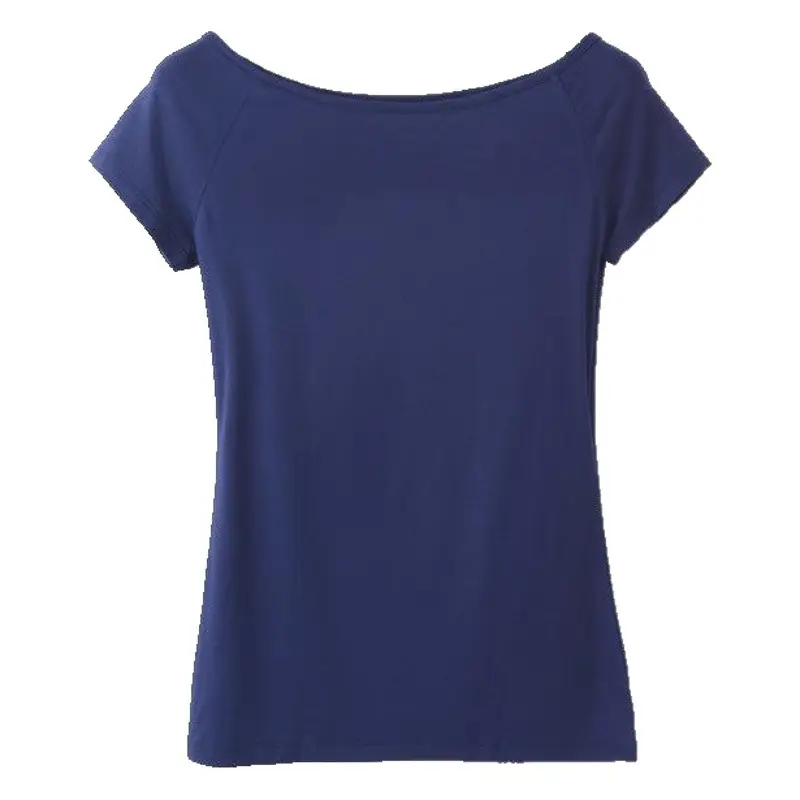 Women's Red Short Sleeve T-Shirt New Modal Slim Fit