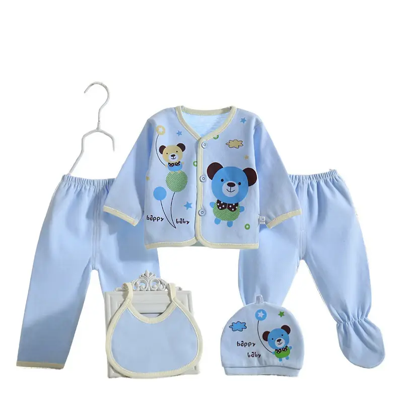Micro-Business Baby Underwear Five-Piece Set, All-Season Combed Cotton Newborn 5-Piece Clothing Set, Supplies for Dropshipping Infants and Children - Image 5