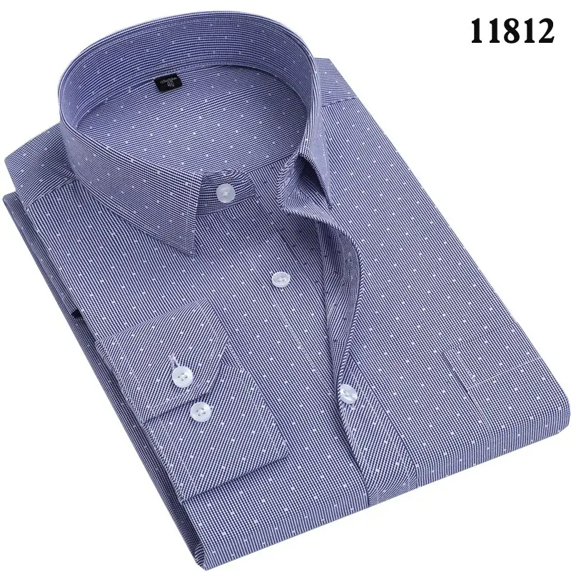 Men's Blue Striped Long Sleeve Shirt Large Plus Size - Image 17