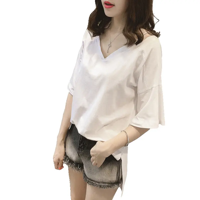 Women's 2025 Summer V-Neck Camisole T-Shirt Plus Size - Image 5