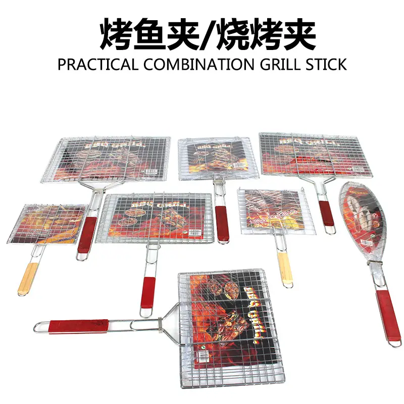 Commercial BBQ Rack Set for Grill Fish Clip Grill Net