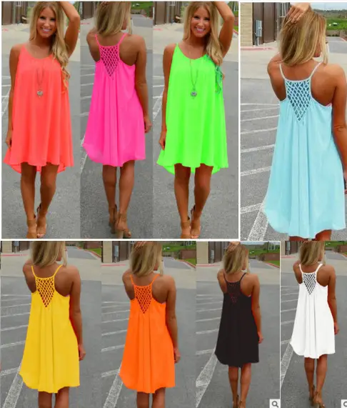 AliExpress Plus Size Women's Chiffon Strap Dress Backless Mesh — feature 17