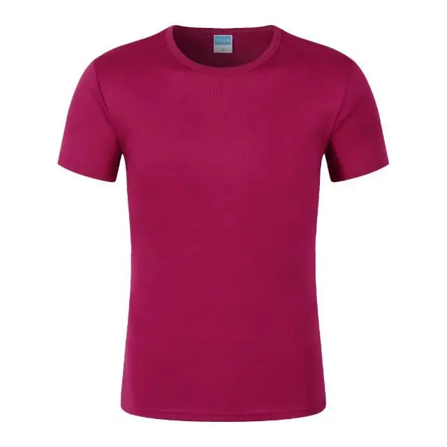 Men Navy Blue T-Shirt Quick-Drying Short Sleeve - Image 4