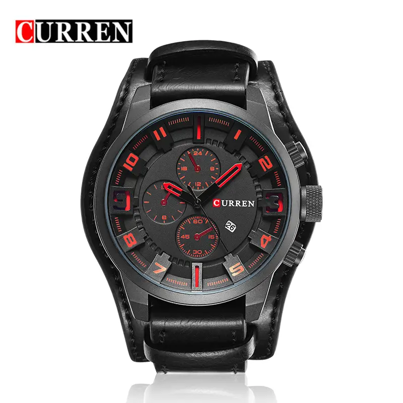 CURREN Karin 8225 Men's Fashion Distinctive Quartz Watch Calendar Belt Strap Large Dial Watch