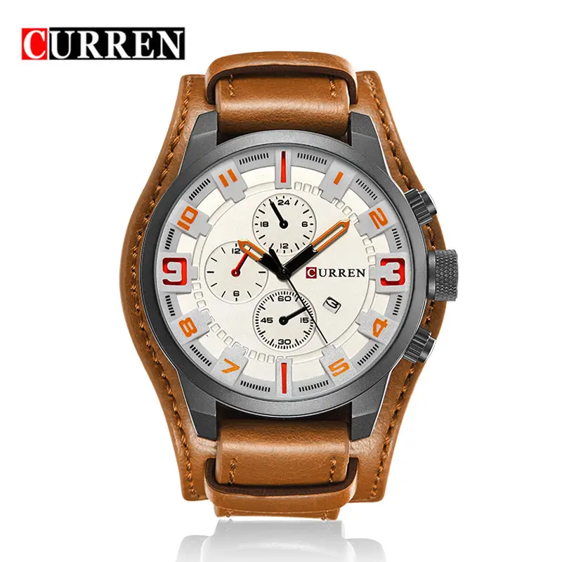 CURREN Karin 8225 Men's Fashion Distinctive Quartz Watch Calendar Belt Strap Large Dial Watch