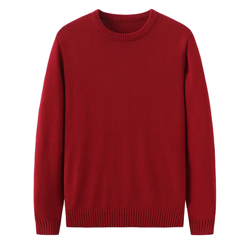 Men's Grey Knit V-neck Sweater Winter Casual Slim Fit - Image 7