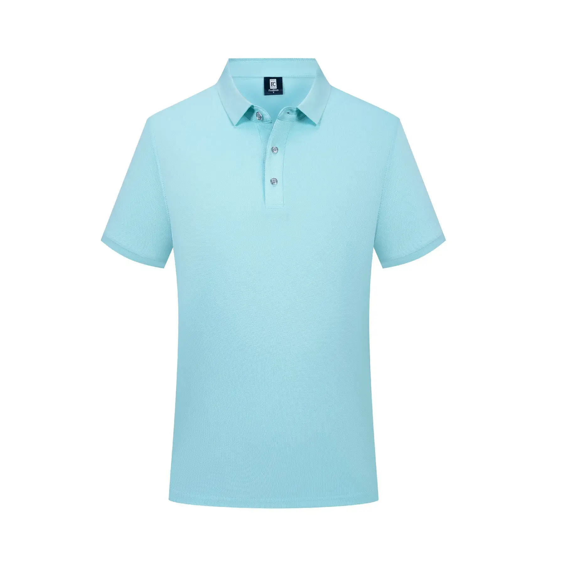 Men Navy Polo Shirt with Ice Silk Fiber