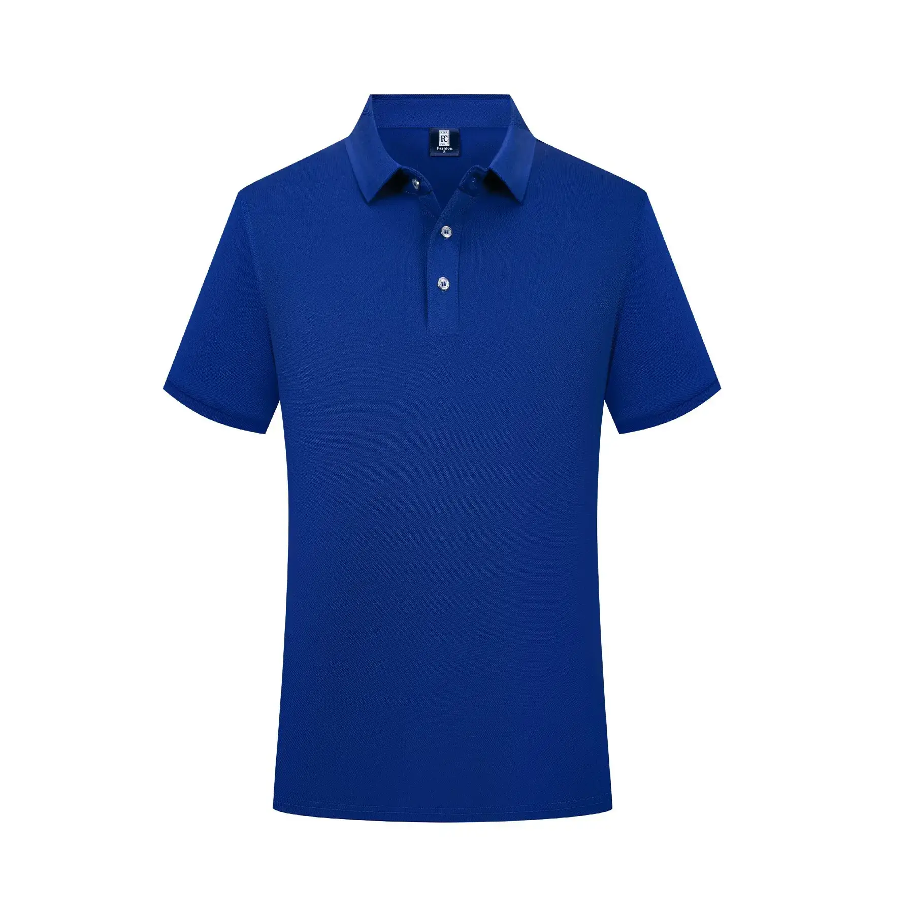 Men Navy Polo Shirt with Ice Silk Fiber