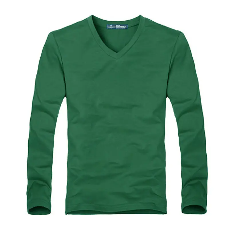 Bimeng V-neck Long Sleeve T-Shirt Blue Large - Image 2