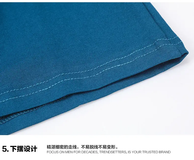 Bimeng V-neck Long Sleeve T-Shirt Blue Large — feature 11