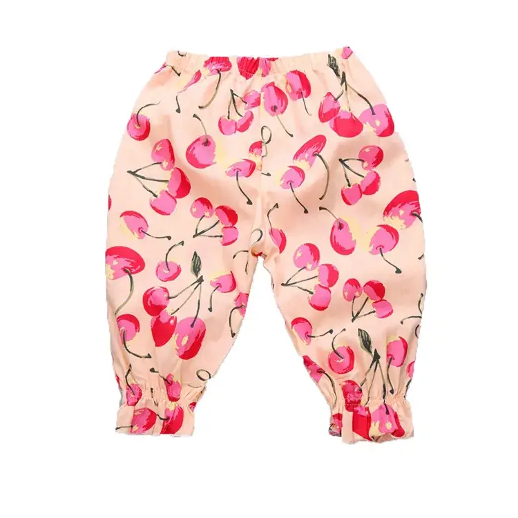 2024 Kids Anti-Mosquito Cropped Pants Floral Pink - Image 21