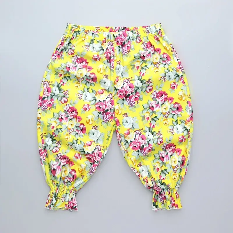 2024 Kids Anti-Mosquito Cropped Pants Floral Pink - Image 13