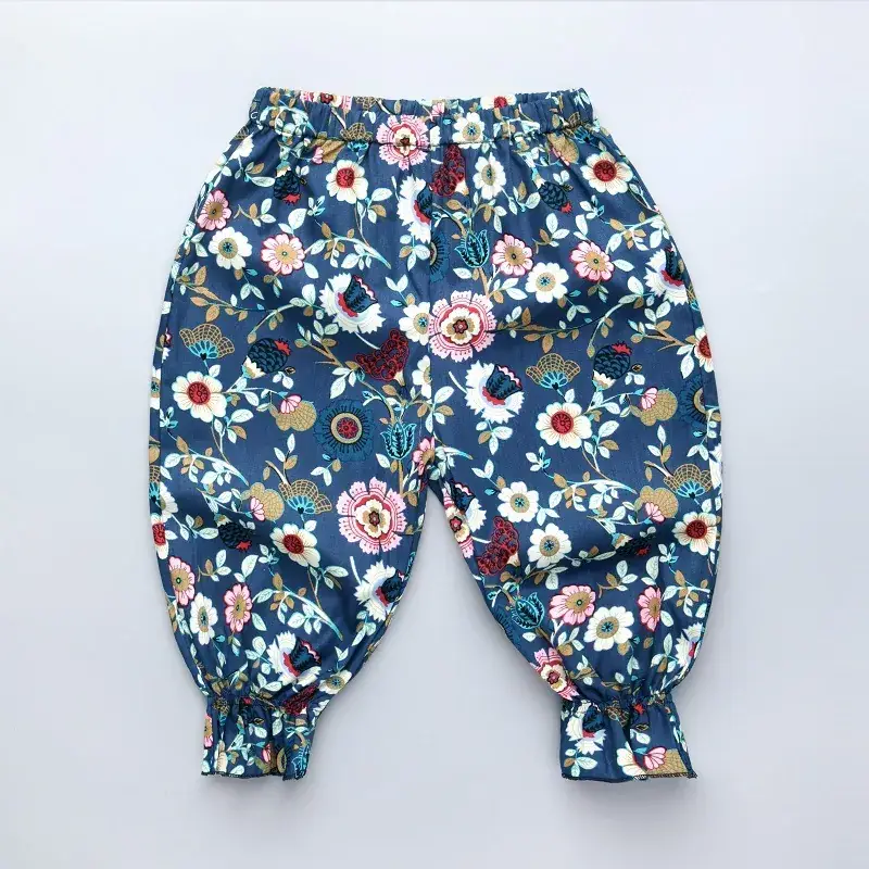 2024 Kids Anti-Mosquito Cropped Pants Floral Pink - Image 14