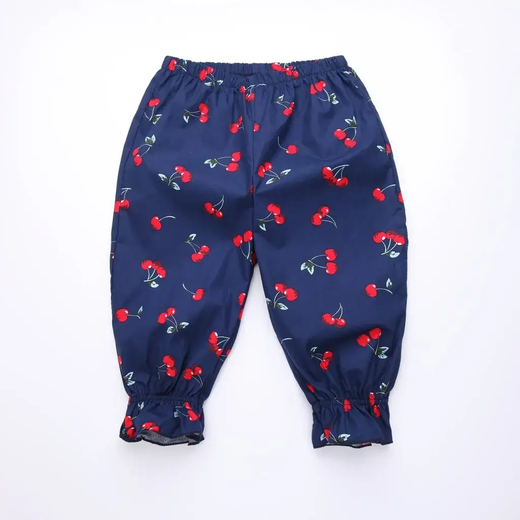 2024 Kids Anti-Mosquito Cropped Pants Floral Pink - Image 4