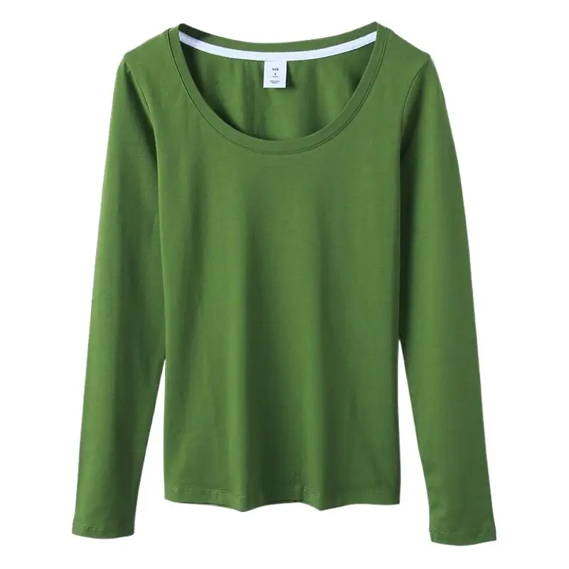 Women Grey Long Sleeve Round Neck Shirt 2021