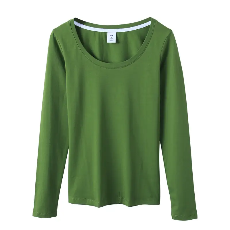 Women Grey Long Sleeve Round Neck Shirt 2021