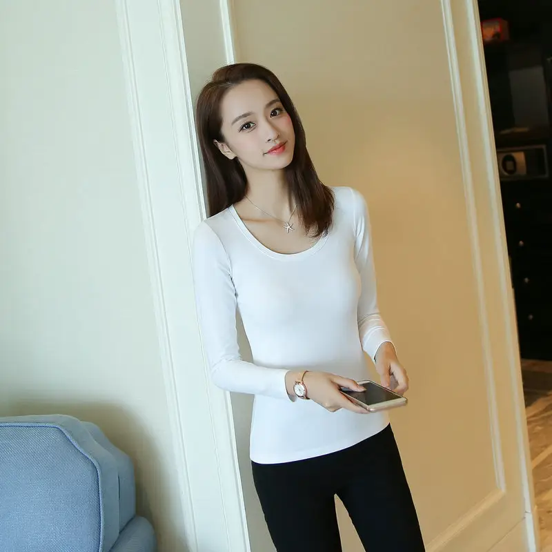 Women Grey Long Sleeve Round Neck Shirt 2021