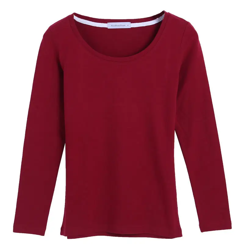 Women Grey Long Sleeve Round Neck Shirt 2021