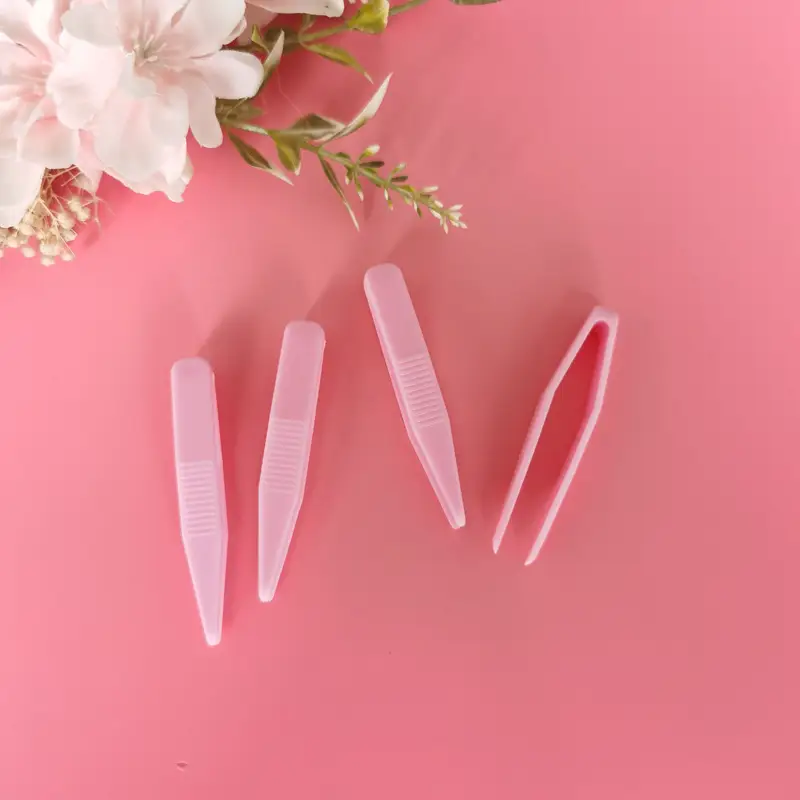 White Plastic Eye Eyelid Sticker Tweezers Clip - Image 2
