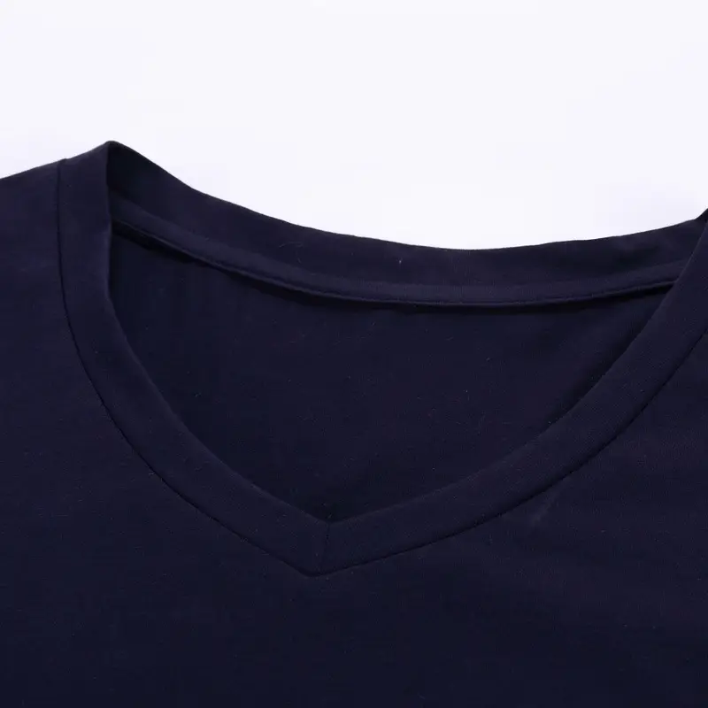 Men's Fat Blue Loose T-Shirt Geometric Pattern Long Sleeve Base - Image 4