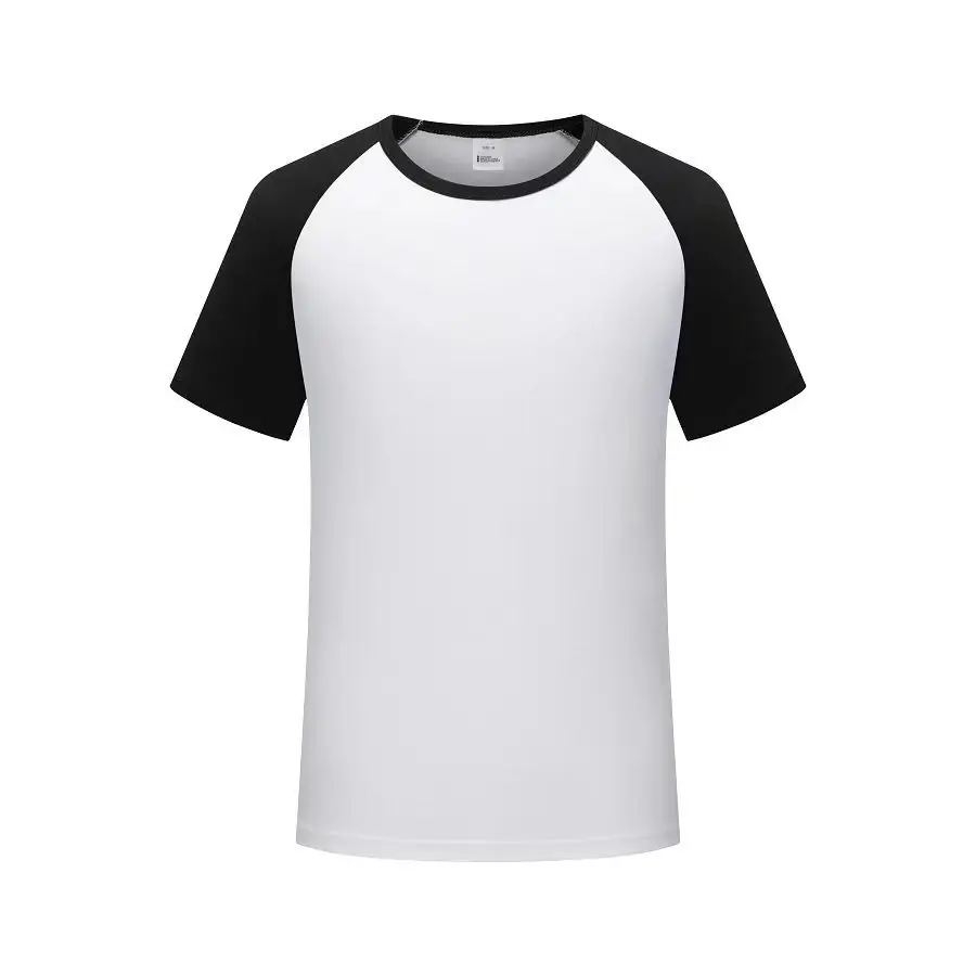 Men Blue Sleeve Crewneck T-Shirt White Body