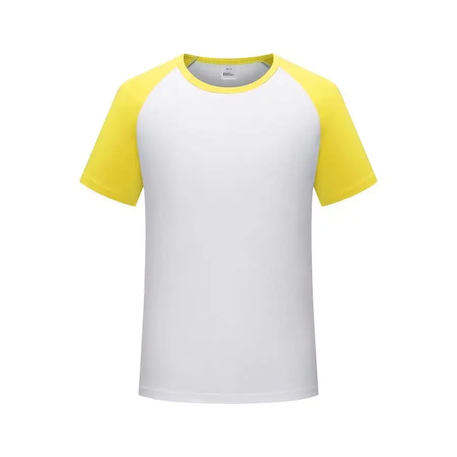 Men Blue Sleeve Crewneck T-Shirt White Body
