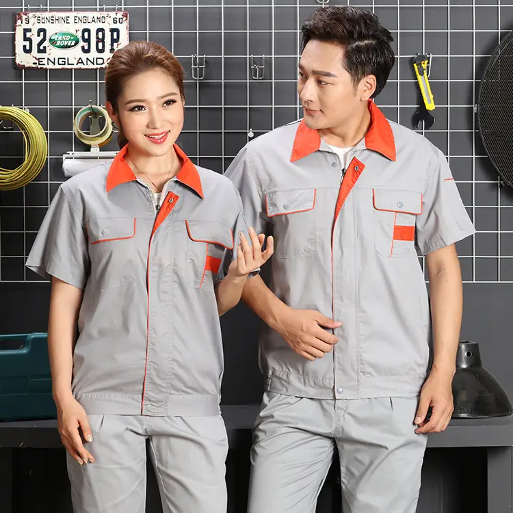 2020 Summer Short Sleeve Labor Protection Suit Men - Image 2