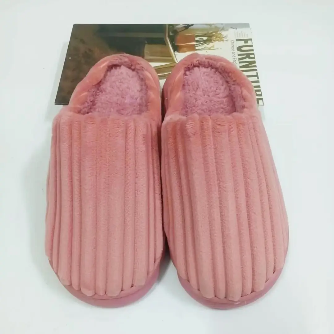 2023 new cotton slippers men and women winter home warm Plaid stall supermarket slippers wholesale