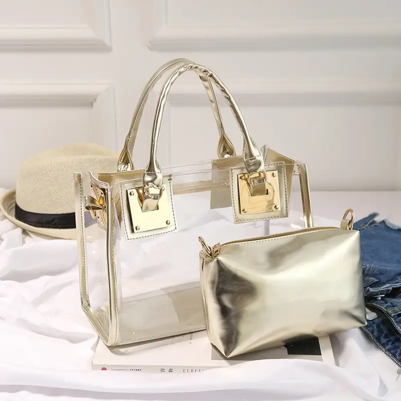 2025 Summer Korean Jelly Transparent Beach Messenger Bag - Image 7