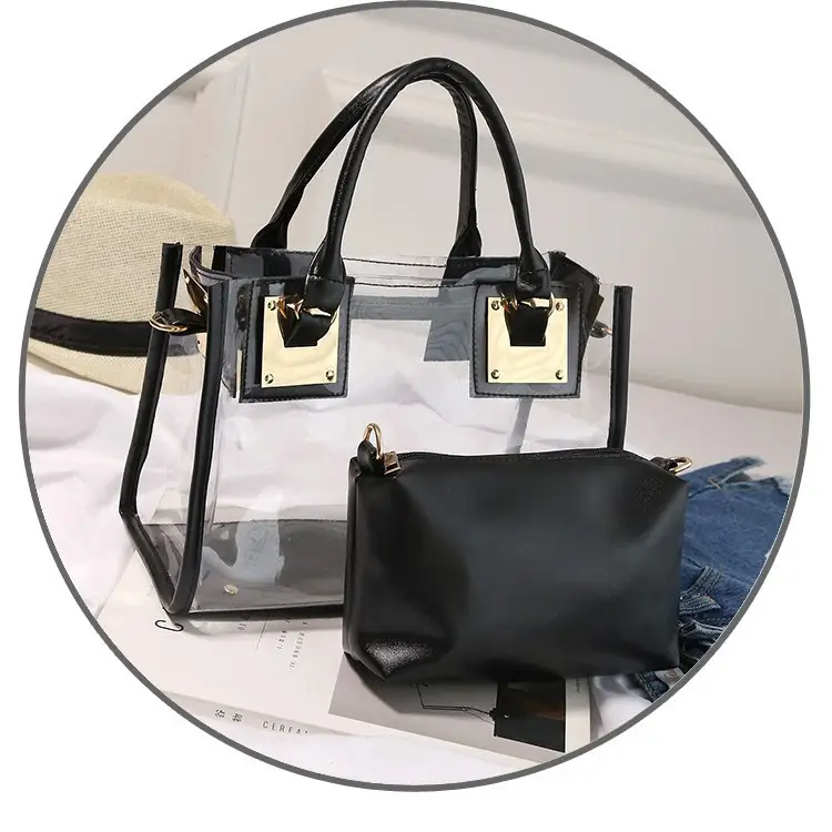 2025 Summer Korean Jelly Transparent Beach Messenger Bag - Image 9