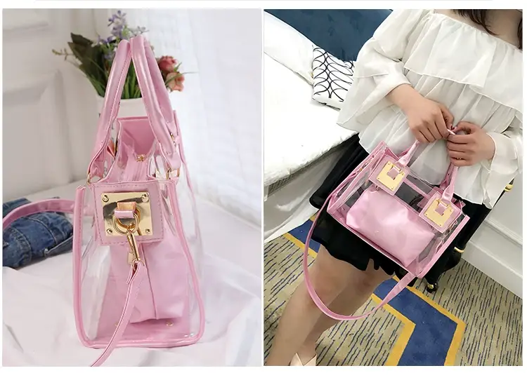 2025 Summer Korean Jelly Transparent Beach Messenger Bag — feature 10