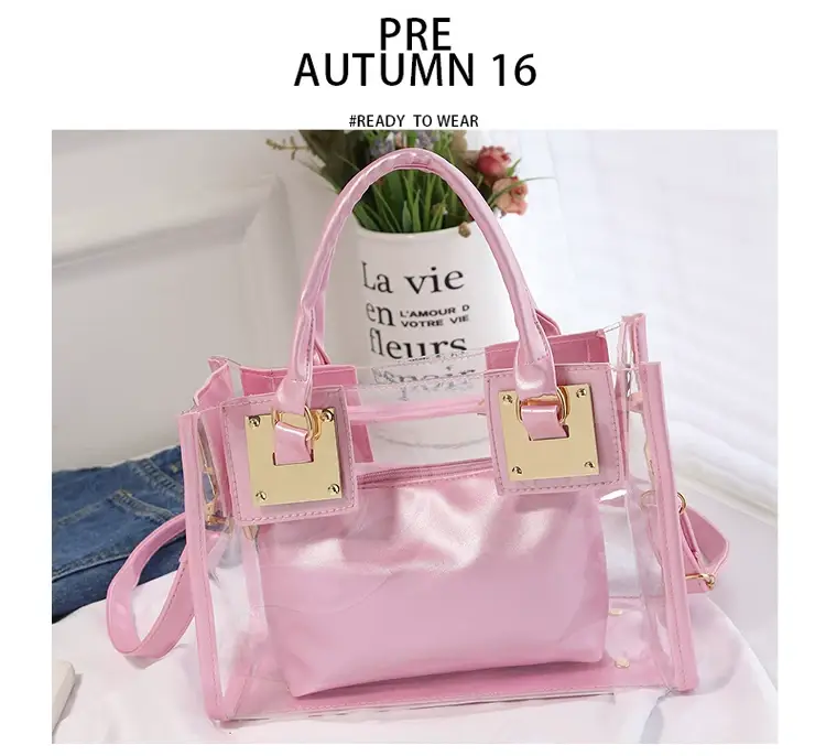 2025 Summer Korean Jelly Transparent Beach Messenger Bag — feature 11