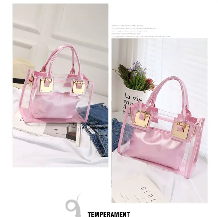 2025 Summer Korean Jelly Transparent Beach Messenger Bag — feature 13