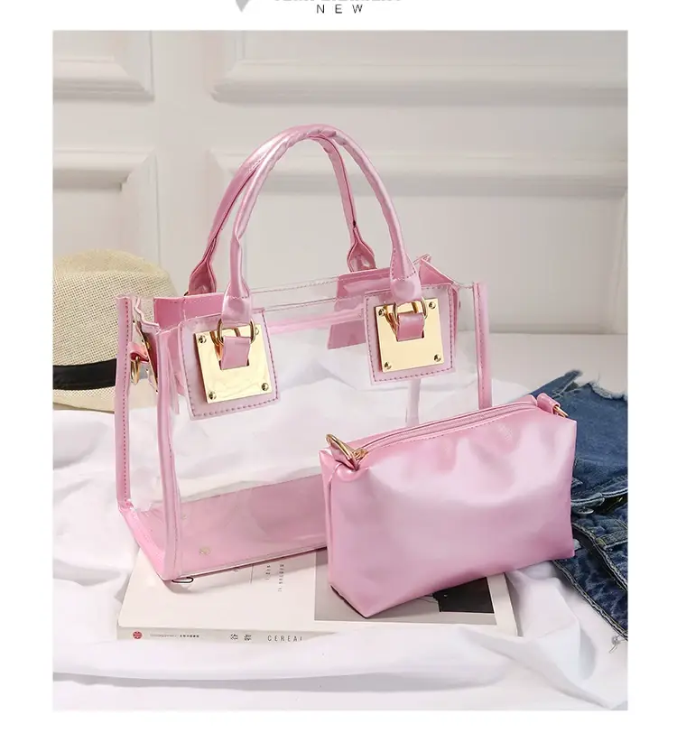 2025 Summer Korean Jelly Transparent Beach Messenger Bag — feature 14