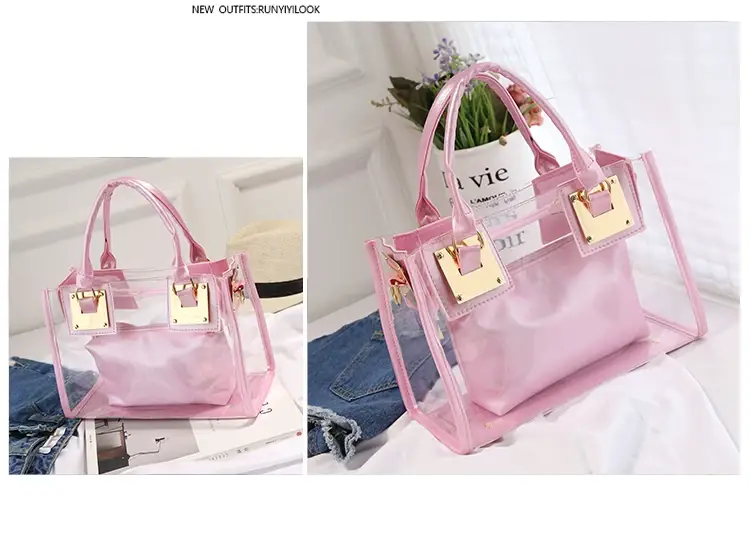 2025 Summer Korean Jelly Transparent Beach Messenger Bag — feature 15