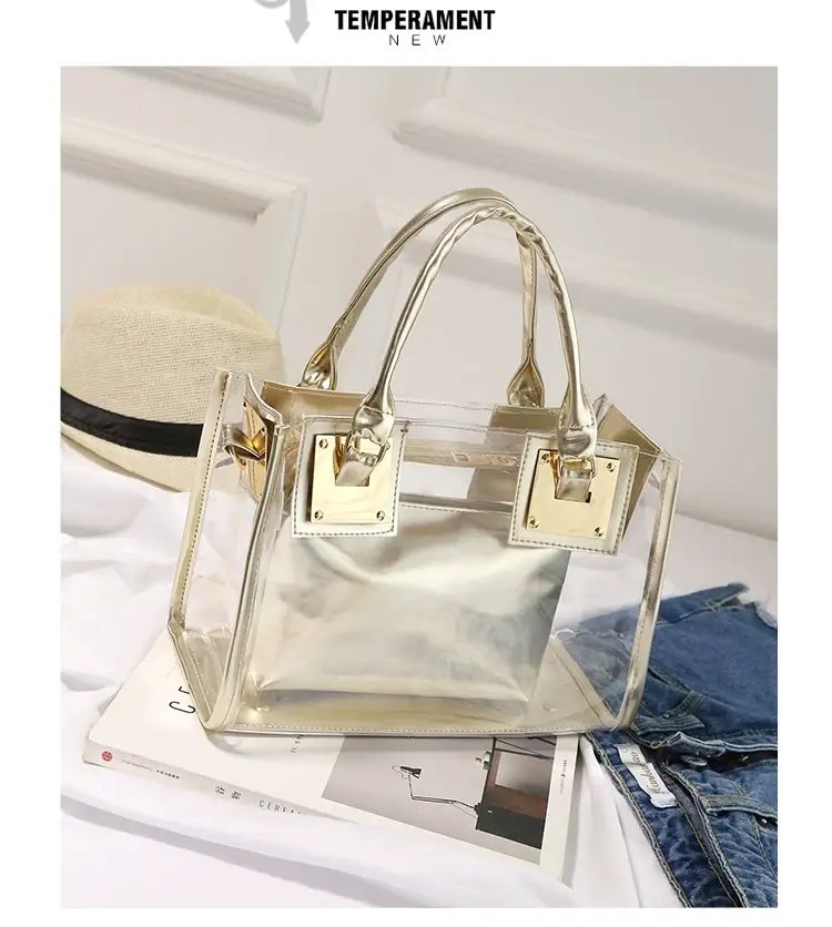 2025 Summer Korean Jelly Transparent Beach Messenger Bag — feature 17