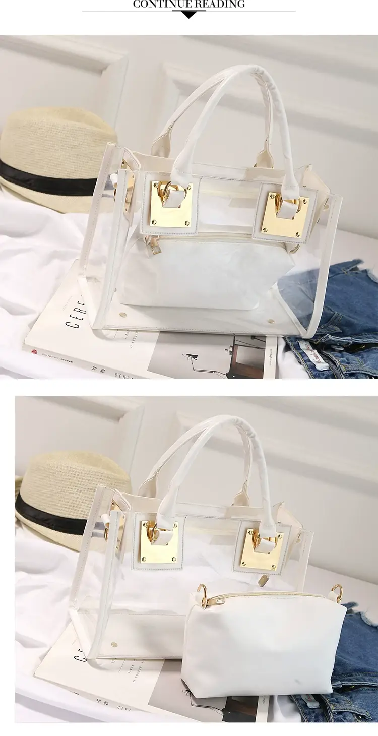 2025 Summer Korean Jelly Transparent Beach Messenger Bag — feature 20