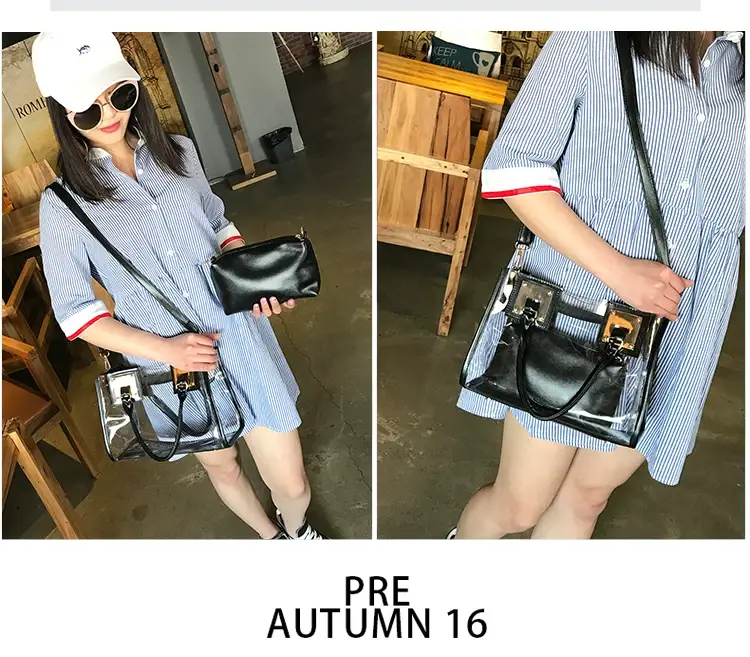 2025 Summer Korean Jelly Transparent Beach Messenger Bag — feature 26
