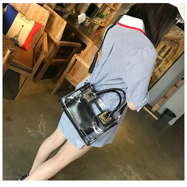 2025 Summer Korean Jelly Transparent Beach Messenger Bag — feature 28