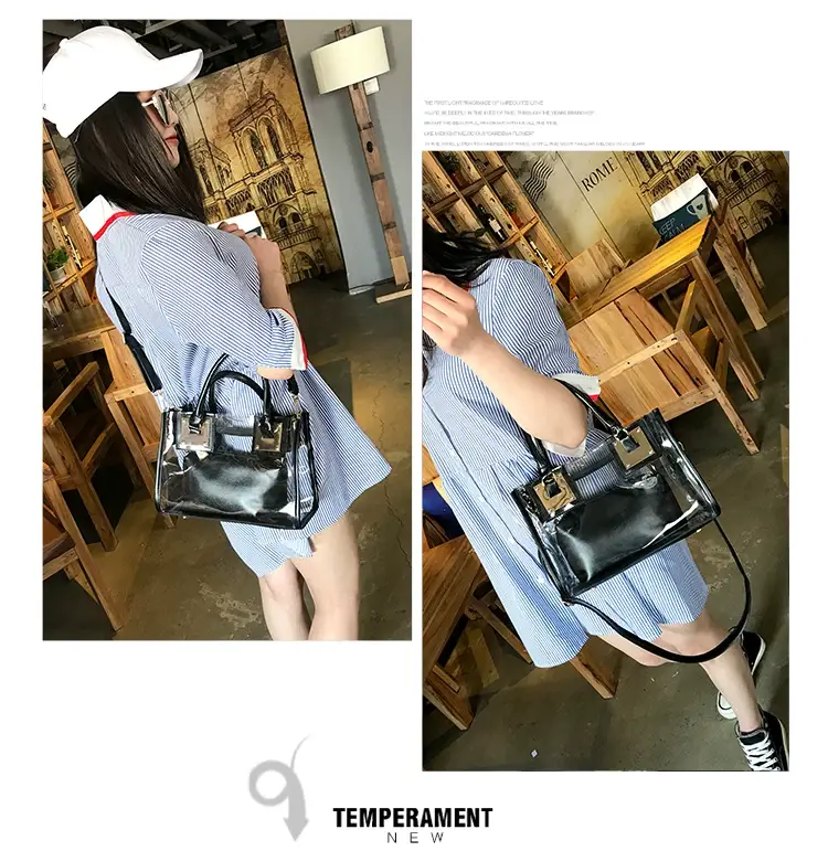 2025 Summer Korean Jelly Transparent Beach Messenger Bag — feature 29