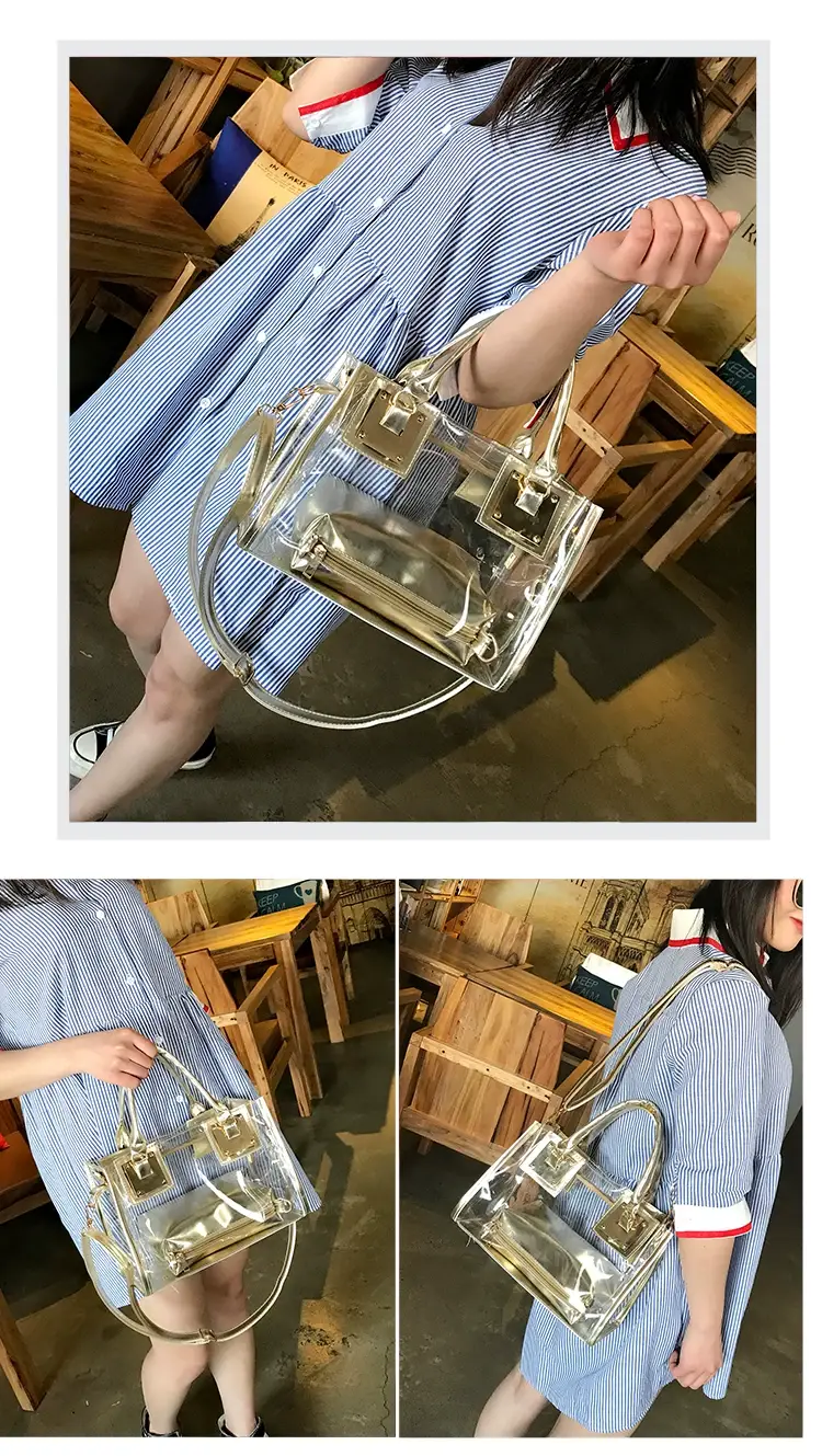 2025 Summer Korean Jelly Transparent Beach Messenger Bag — feature 30